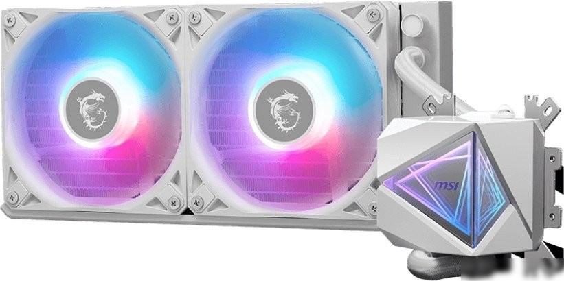 Жидкостное охлаждение для процессора MSI MAG CoreLiquid I240 (белый)