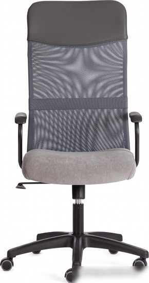 Кресло TetChair Practic флок/кожзам (серый)