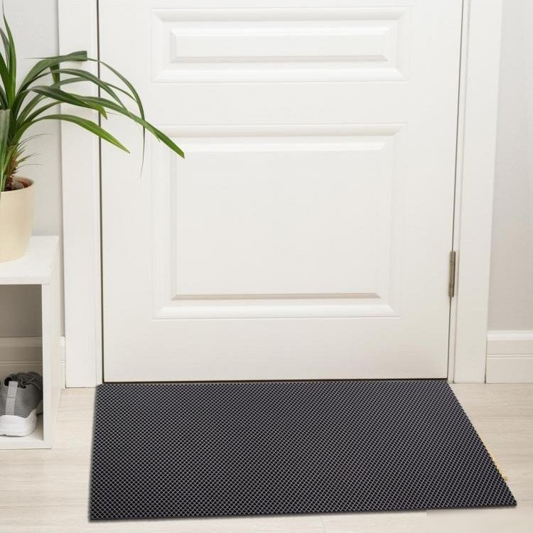 Придверный коврик Venera Home EVA Ромбы 130x80 (серый)