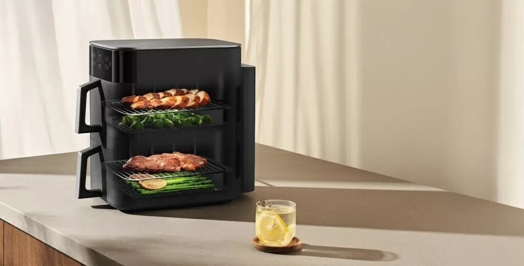 Аэрогриль (аэрофритюрница) Xiaomi Smart Double Stack Air Fryer 12L MAF-DS1201 (черный)