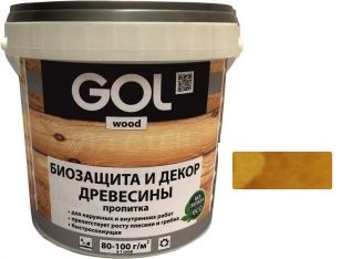 Пропитка GOL Wood Aqua Защитно-декоративная 0.9 кг (лиственница)
