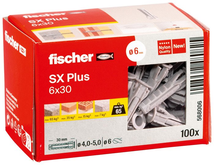 Дюбель универсальный Fischer SX Plus 6X30 568006 (100 шт)
