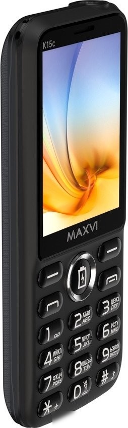 Кнопочный телефон Maxvi K15c (черный)