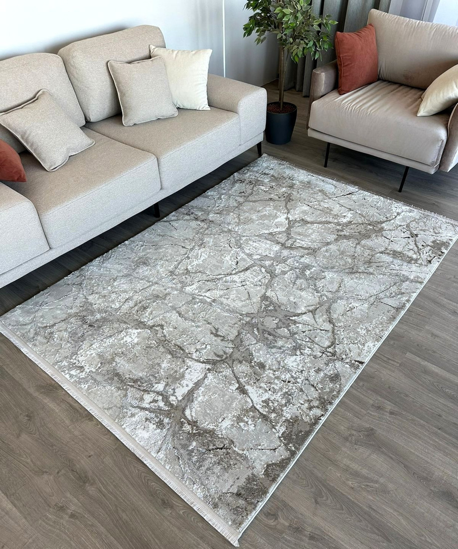 Ковер для жилой комнаты Radjab Carpet Марсель NP 371 Прямоугольник 11544RK (1.6x3, Cream/Beige)