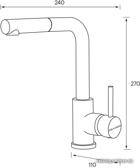 Смеситель Paulmark Kassel Ka214311-401 (антрацит)