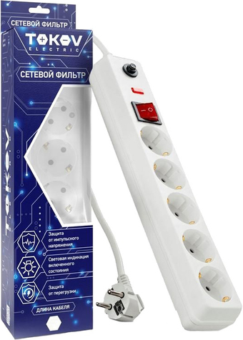 Сетевой фильтр Tokov Electric TKE-C01-SF5-3-ZV