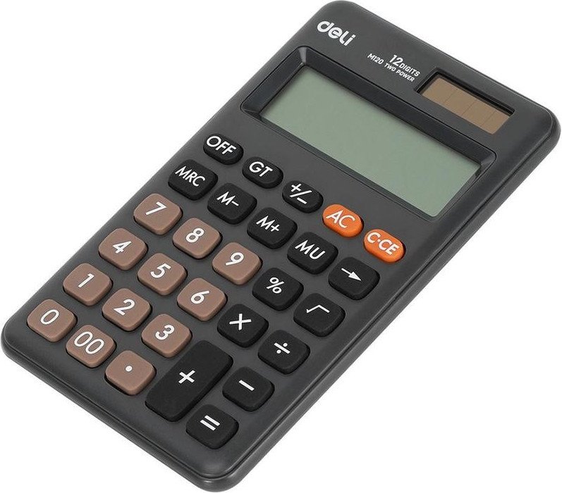 Калькулятор Deli EM120 (черный)