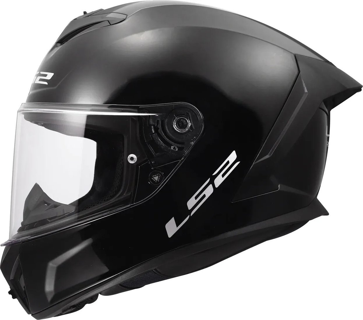Мотошлем LS2 FF820 Rapid III Solid (3XL, черный глянцевый)