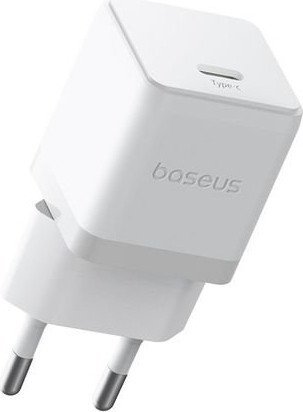 Сетевое зарядное Baseus Palm Fast Charger 1C 30W EU P10111605213-00 (белый) + брендированный брелок Baseus