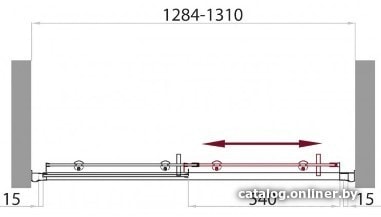 Душевая дверь BelBagno UNO-195-BF-1-130-C-Cr (прозрачное стекло)