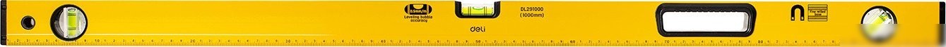 Уровень строительный Deli YS EDL291000 (1000мм, магнит)