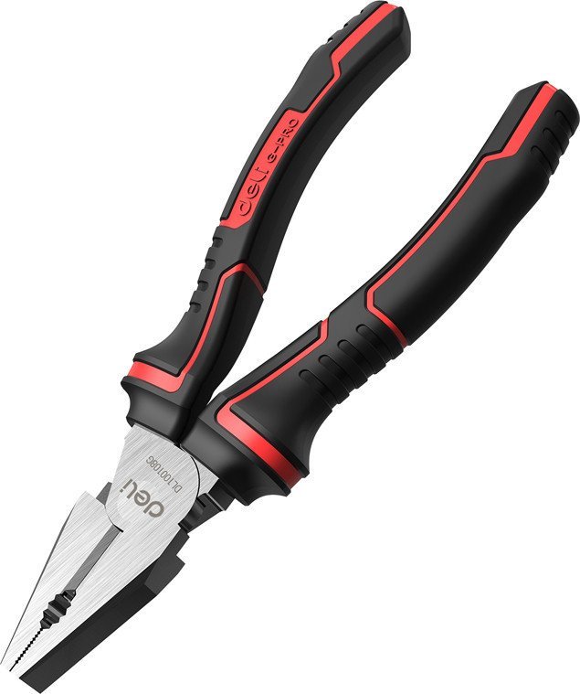 Плоскогубцы Deli RS DL100108G (200мм, красный/черный)