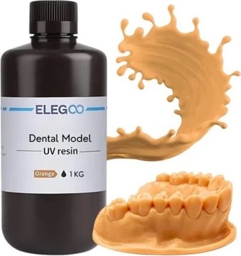 Фотополимер Elegoo Dental Model UV 1кг (оранжевый)