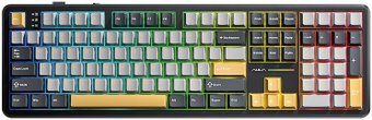 Клавиатура AULA F108 (черный/желтый/серый, Aula Caramel Latte, без кириллицы)
