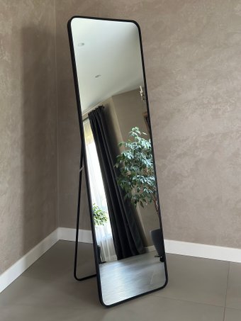 Зеркало eMZe Закругленные углы 45х150 DK0919.CHE (черный)