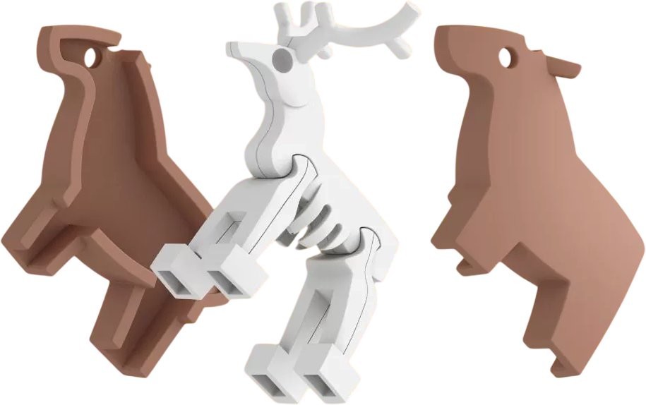 Магнитный конструктор Halftoys Animal Олень HAS010