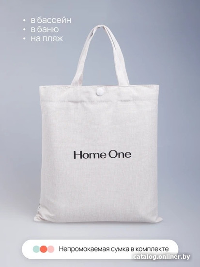 Шторка-занавеска для ванны Home One Linen 180x200 412875 (бежевый)