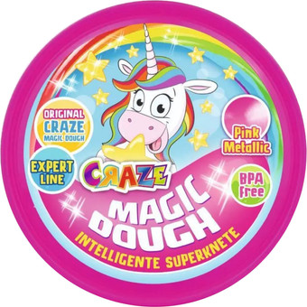 Тесто для лепки Craze Magic Dough Попрыгунчик Мечты единорога 35306.B (розовый металик)