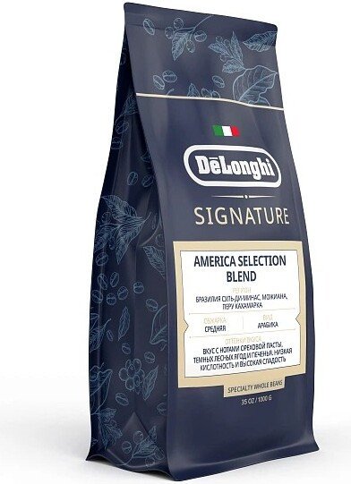 Кофе DeLonghi Signature America Selection Blend зерновой 1 кг