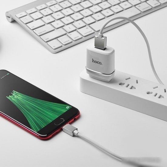 Кабель Hoco U49 microUSB (белый)