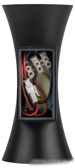 Фасадный светильник ЭРА WL42 BK+GD светодиодная 10Вт 3500К IP54 Б0054420 (черный/золото)