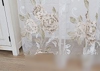 Тюль Delfa Flowers СТШ W2277/6440/7008 (400х250, зеленые цветы)
