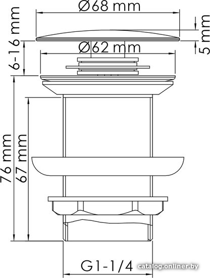 Донный клапан Wasserkraft A246