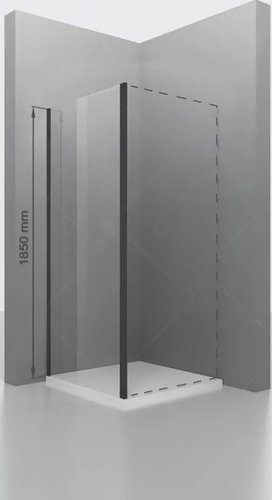 Душевая стенка RGW Z-050-1B 352205112-14 (черный/прозрачное стекло)