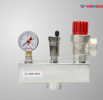 Запорная арматура Varmega Группа безопасности котла 1" до 200 кВт VM16303