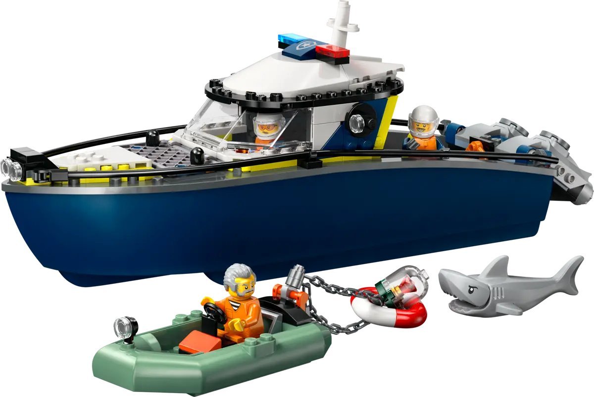 Конструктор LEGO City Полицейская погоня на лодке 60456