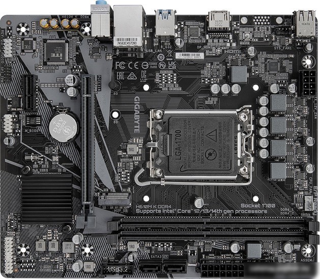 Материнская плата Gigabyte H610M K DDR4 (rev. 2.0)