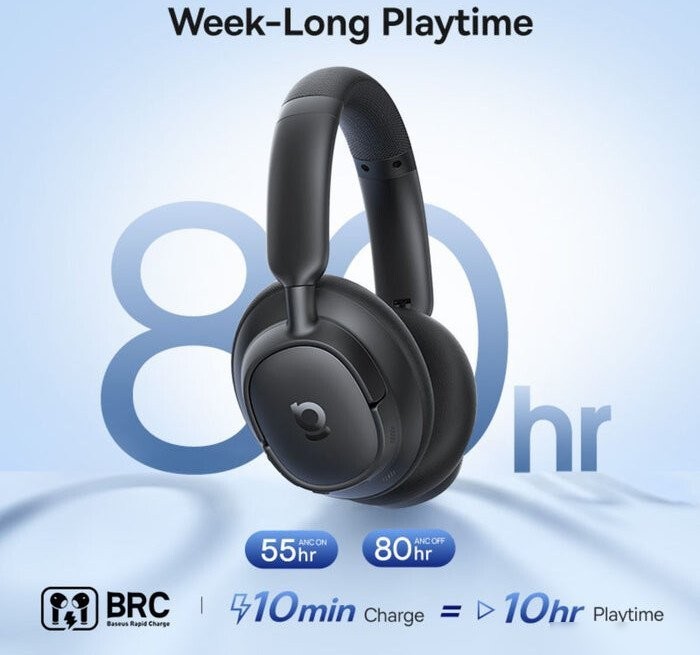Наушники Baseus Bass BH1 NC (черный)