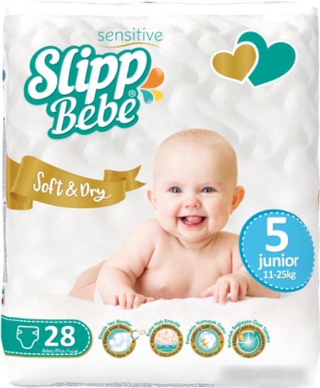 Подгузники Slipp Bebe №5 11-25 кг (28 шт)