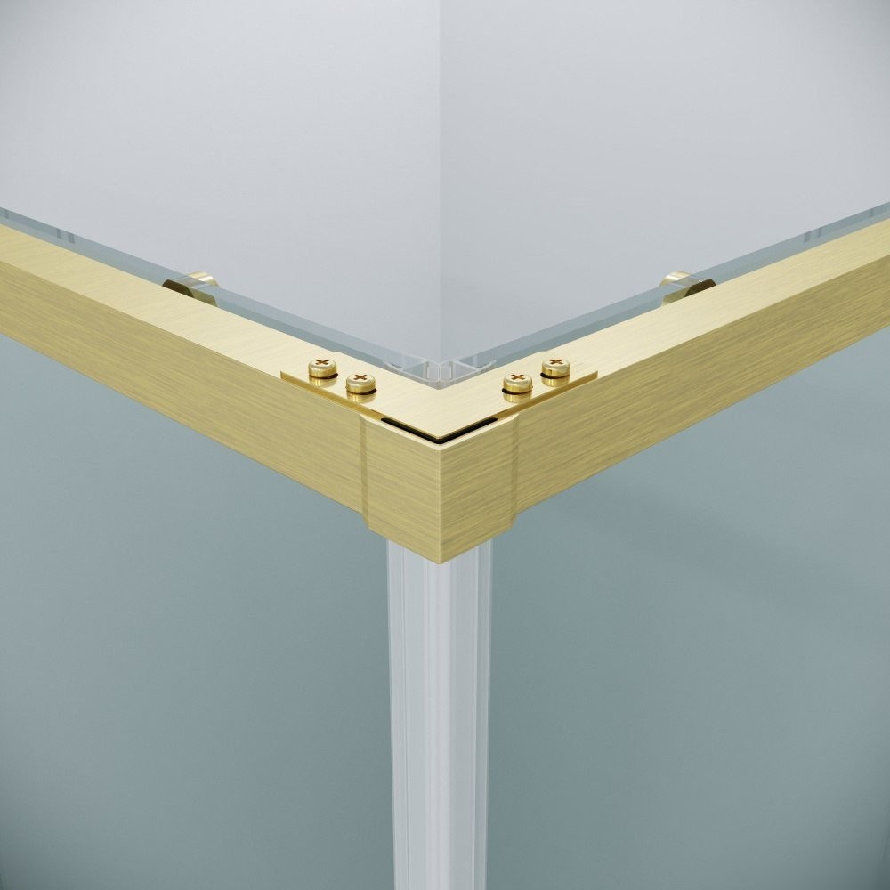 Душевой уголок Grossman Galaxy 100x80x195 300.K33.01.1080.32.00 (золото сатин/прозрачное стекло)