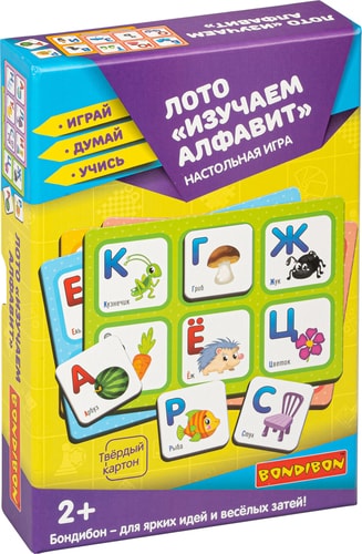 Развивающая игра Bondibon Лото Изучаем алфавит ВВ4868