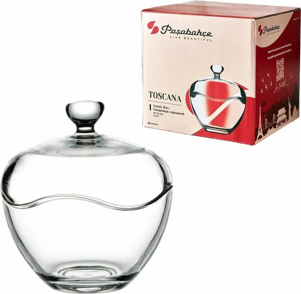 Сахарница Pasabahce Toscana 98775/1205986 (с крышкой)
