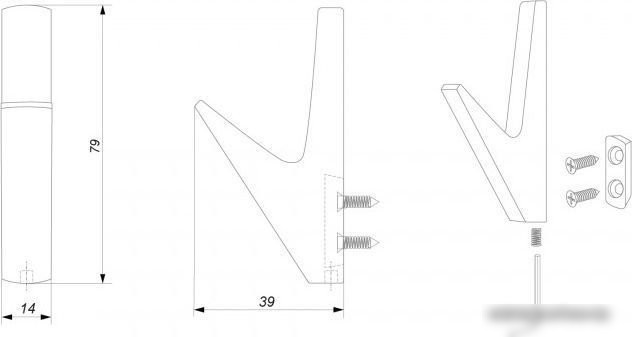 Крючок мебельный Boyard Sinus K106BL.13