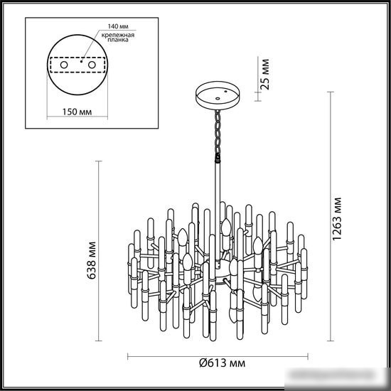 Подвесная люстра Odeon Light Stika 4988/10