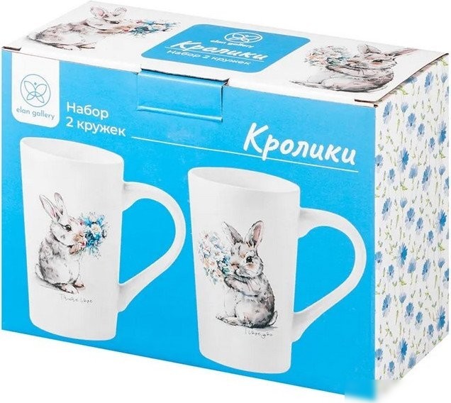 Набор кружек Elan Gallery Кролики 880226