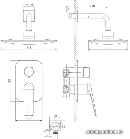Душевая система Lemark Allegro LM5929CW