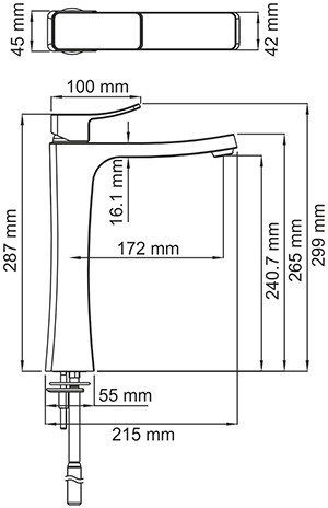 Смеситель Wasserkraft Aller 1063H