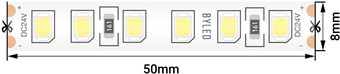 Светодиодная лента Byled BLS2835-120-24-9.6-WW-66