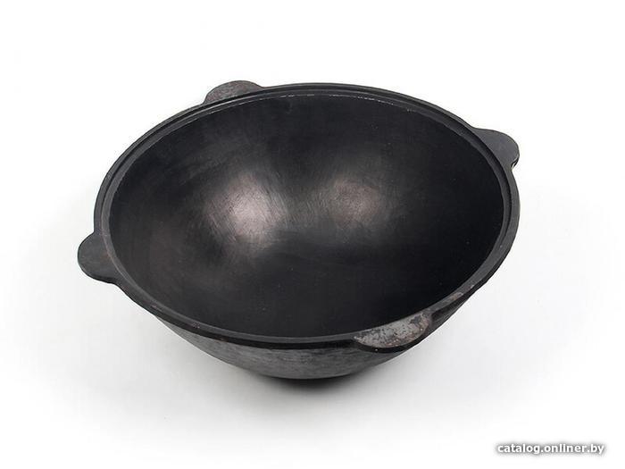 Казан Davr Metall с крышкой плоское дно (4,5 л)