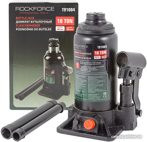 Бутылочный домкрат RockForce RF-T91004(DS) 10т Бутылочный домкрат RockForce RF-T91004(DS) 10т