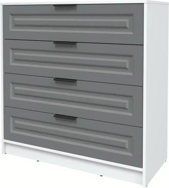 Комод Интерлиния Концепт КТ-К100 Деко (белый платинум/серый)