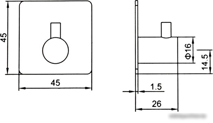 Крючок для ванны Ledeme L215B-4 (4 шт)