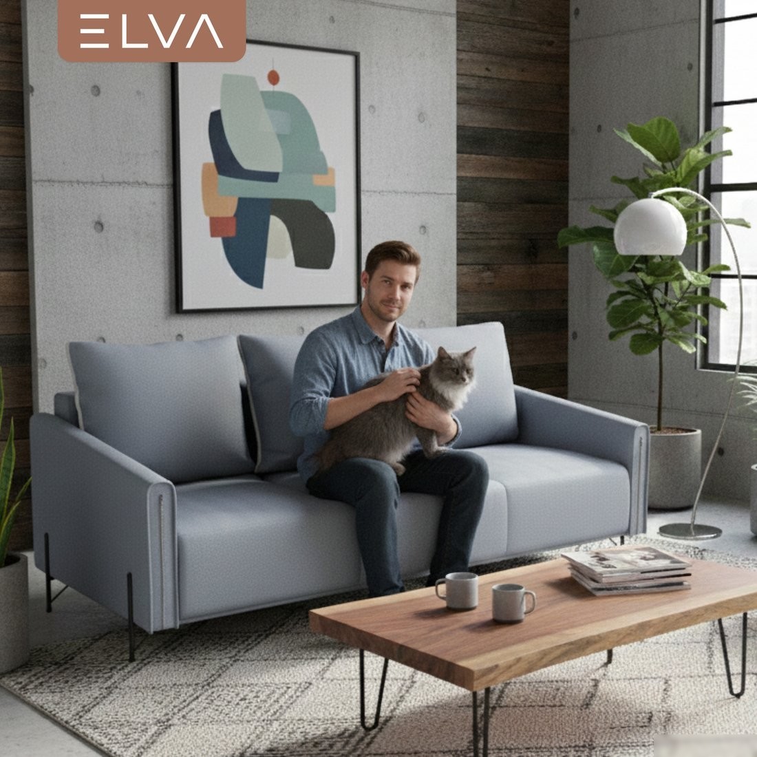 Диван Elva Аспен (Diagonal 995, опора черная)