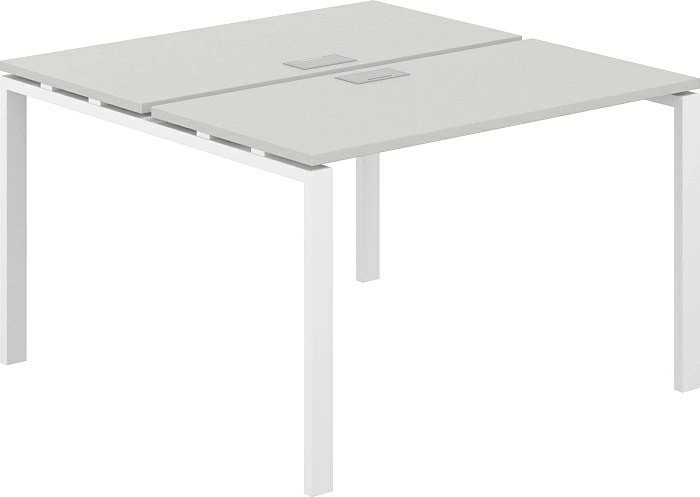 Офисный стол Norden 120х123.8х75 SG.241.SH.63.WH (белый/серый бархат)