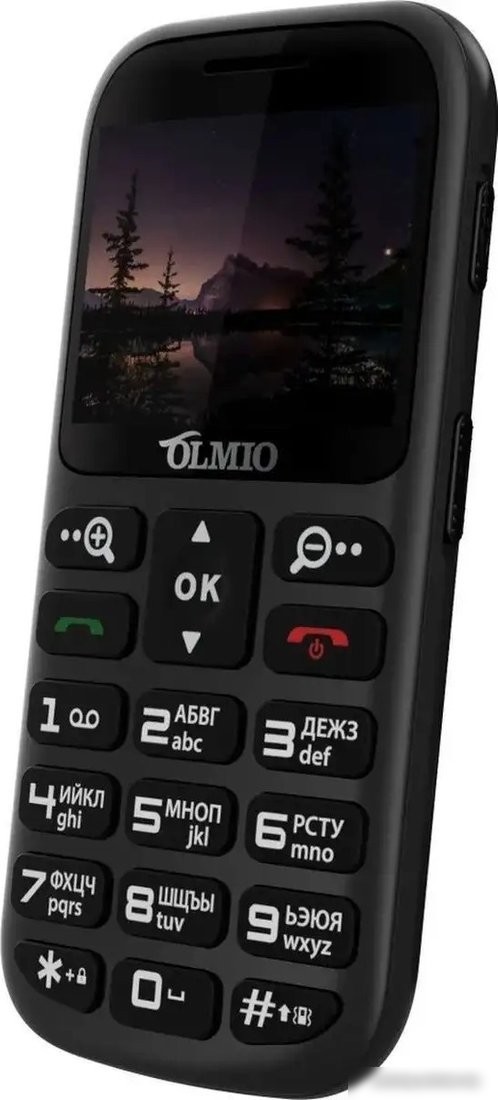 Кнопочный телефон Olmio C37 (черный)
