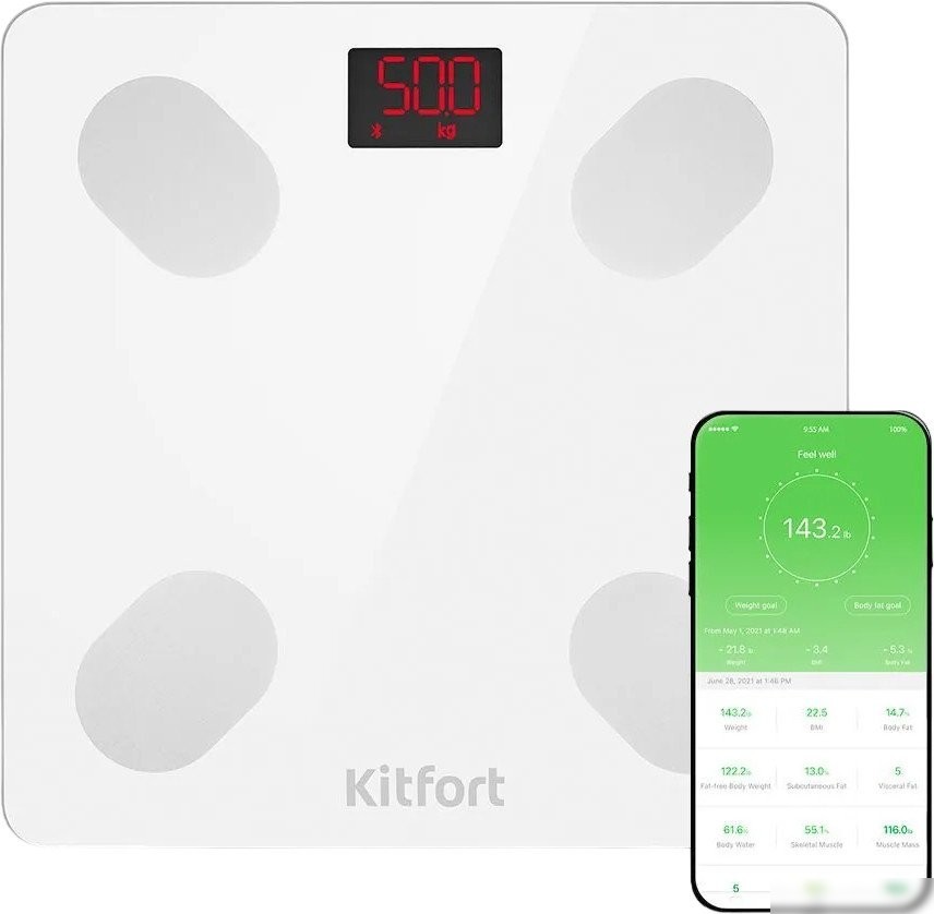 Напольные весы Kitfort KT-839 Напольные весы Kitfort KT-839